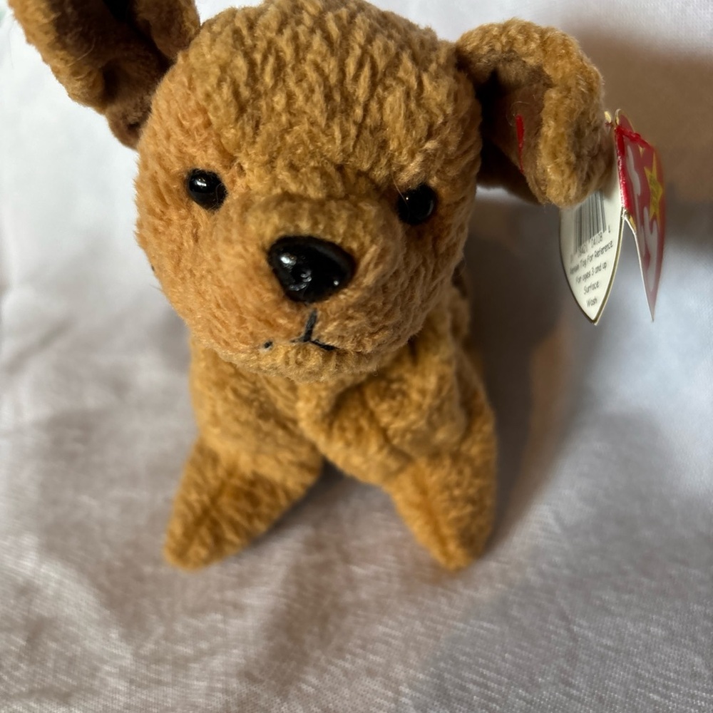 TY Beanie Baby "TUFFY" Brown Terrier VTG Childhood cuddles Y2K Memories Dog Love